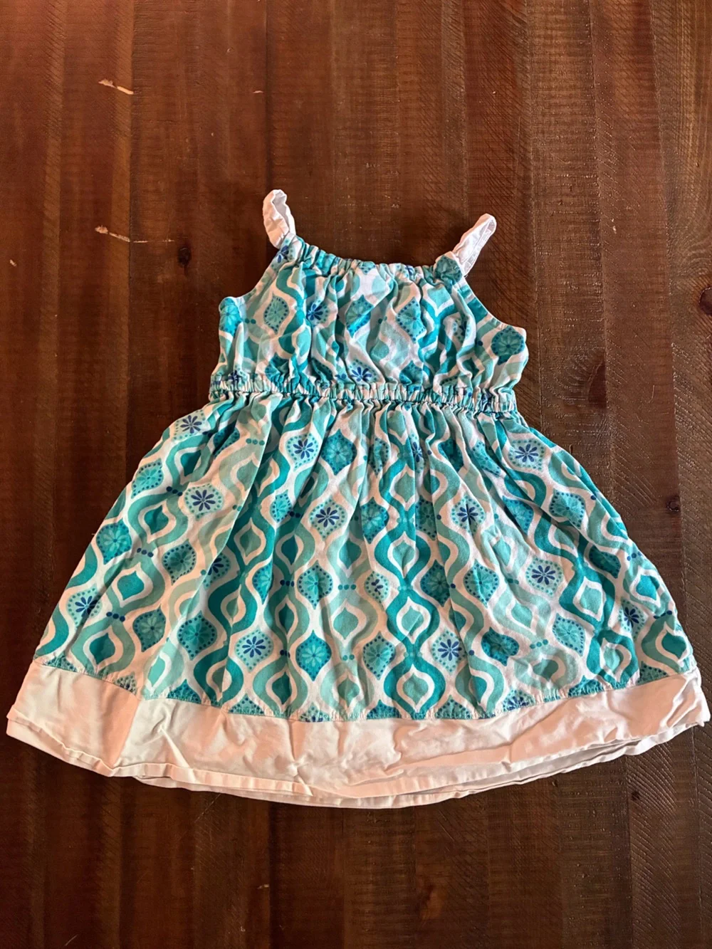 Gymboree Turquoise and White Patterned Sundress